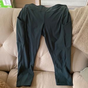 Lululemon Speed Up Crop 21" Teal Shadow, Size 8